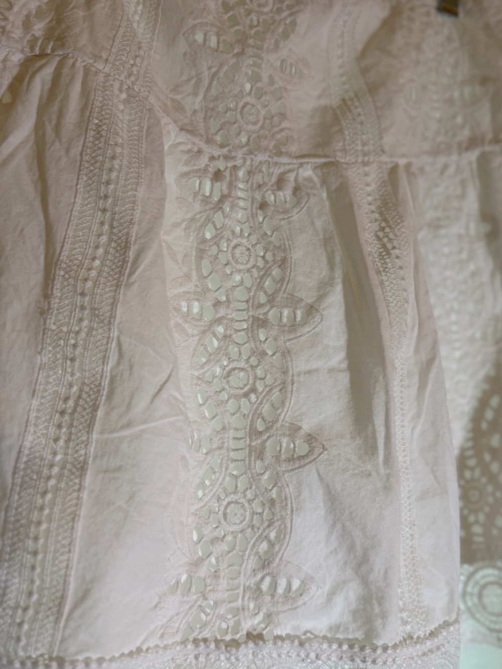 White House Black Market White Eyelet Lace Mini Skirt - Picture 2 of 5